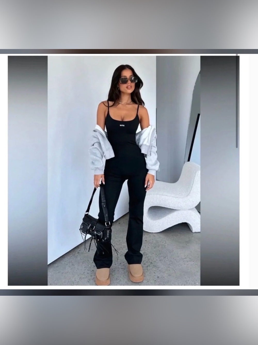 🖤 NWT White Fox “Walk It Talk It” Viral TikTok Jumpsuit/ SOLD OUT!!